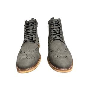 Madden Steve Madden Mens Rezzup Wingtip Grey Suede Boots Size 8